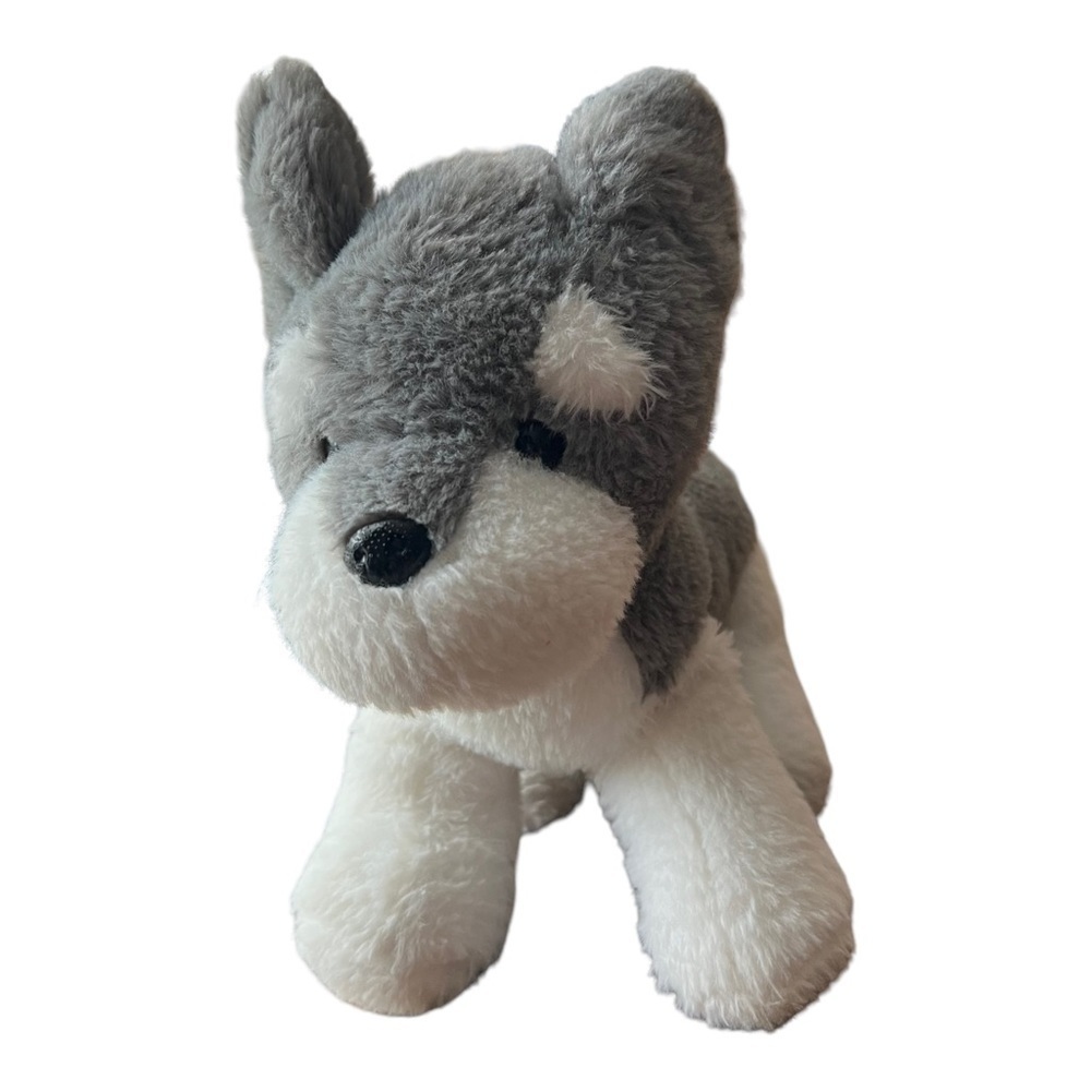 HugFun Husky‎ Puppy Dog Plush Stuffed Animal Toy Gift 12” Grey White